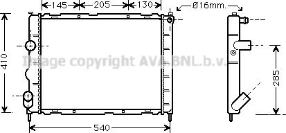 Prasco RT2268 - Радиатор, охлаждение двигателя autospares.lv