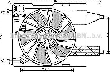 Prasco RT7539 - Вентилятор, охлаждение двигателя autospares.lv