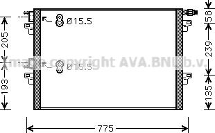 Prasco RTA5382 - Конденсатор кондиционера autospares.lv