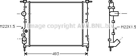 Prasco RTA2197 - Радиатор, охлаждение двигателя autospares.lv