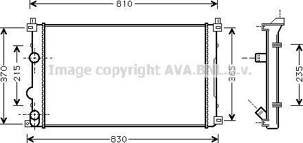 Prasco RTA2321 - Радиатор, охлаждение двигателя autospares.lv