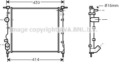 Prasco RTA2261 - Радиатор, охлаждение двигателя autospares.lv