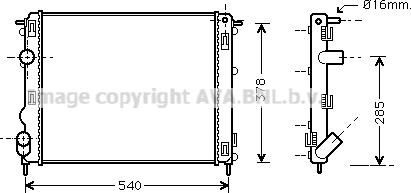 Prasco RTA2272 - Радиатор, охлаждение двигателя autospares.lv