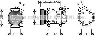 Prasco RTAK452 - Компрессор кондиционера autospares.lv