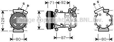 Prasco RTAK401 - Компрессор кондиционера autospares.lv