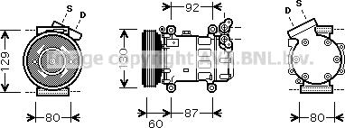 Prasco RTAK080 - Компрессор кондиционера autospares.lv