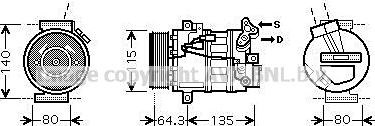 Prasco RTAK394 - Компрессор кондиционера autospares.lv