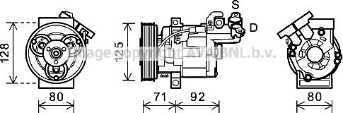 Prasco RTK495 - Компрессор кондиционера autospares.lv