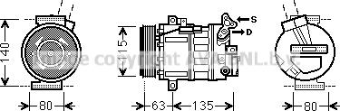 Prasco RTK485 - Компрессор кондиционера autospares.lv