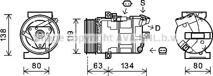 Prasco RTK481 - Компрессор кондиционера autospares.lv