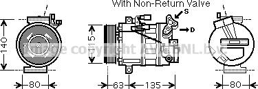 Prasco RTK487 - Компрессор кондиционера autospares.lv