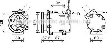 Prasco RTK619 - Компрессор кондиционера autospares.lv