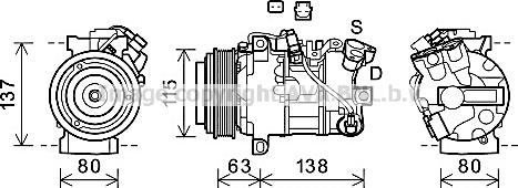 Prasco RTK630 - Компрессор кондиционера autospares.lv