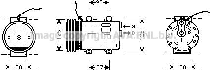 Prasco RTK067 - Компрессор кондиционера autospares.lv