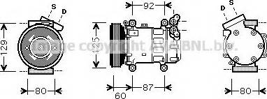 Prasco RTK080 - Компрессор кондиционера autospares.lv