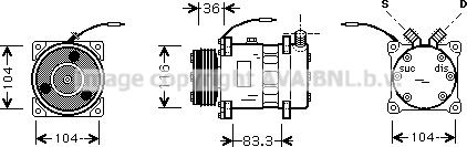 Prasco RTK318 - Компрессор кондиционера autospares.lv