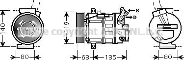 Prasco RTK389 - Компрессор кондиционера autospares.lv