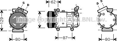 Prasco RTK331 - Компрессор кондиционера autospares.lv