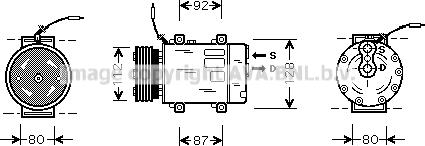 Prasco RTK286 - Компрессор кондиционера autospares.lv