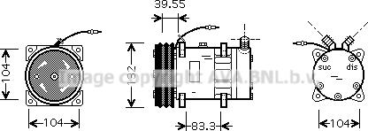 Prasco SCK017 - Компрессор кондиционера autospares.lv