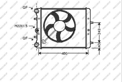 Prasco SK320R005 - Радиатор, охлаждение двигателя autospares.lv