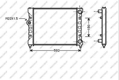 Prasco ST027R005 - Радиатор, охлаждение двигателя autospares.lv