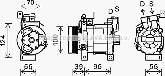 Prasco SUK085 - Компрессор кондиционера autospares.lv