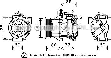 Prasco TOAK618 - Компрессор кондиционера autospares.lv