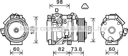 Prasco TOAK726 - Компрессор кондиционера autospares.lv