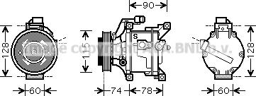 Prasco TOK450 - Компрессор кондиционера autospares.lv