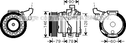 Prasco TOK467 - Компрессор кондиционера autospares.lv