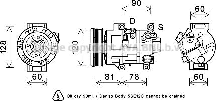 Prasco TOK581 - Компрессор кондиционера autospares.lv