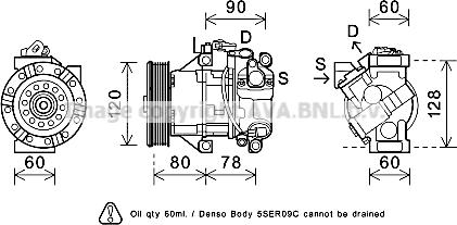 Prasco TOK656 - Компрессор кондиционера autospares.lv