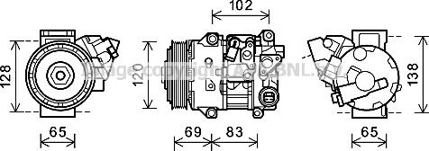 Prasco TOK661 - Компрессор кондиционера autospares.lv