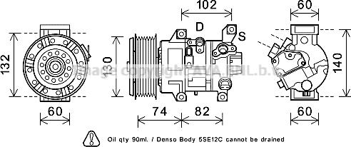 Prasco TOK607 - Компрессор кондиционера autospares.lv