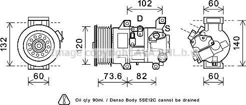 Prasco TOK610 - Компрессор кондиционера autospares.lv