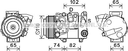 Prasco TOK682 - Компрессор кондиционера autospares.lv