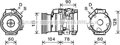 Prasco TOK634 - Компрессор кондиционера autospares.lv