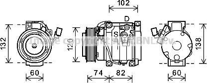 Prasco TOK636 - Компрессор кондиционера autospares.lv