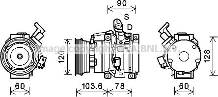 Prasco TOK631 - Компрессор кондиционера autospares.lv