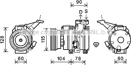 Prasco TOK633 - Компрессор кондиционера autospares.lv