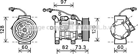 Prasco TOK625 - Компрессор кондиционера autospares.lv