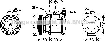 Prasco TOK387 - Компрессор кондиционера autospares.lv