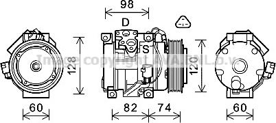 Prasco TOK724 - Компрессор кондиционера autospares.lv