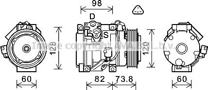 Prasco TOK726 - Компрессор кондиционера autospares.lv