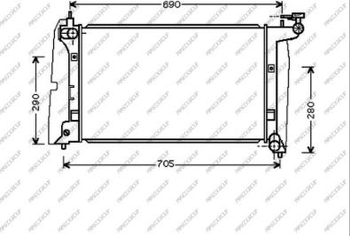 Prasco TY087R001 - Радиатор, охлаждение двигателя autospares.lv