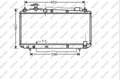 Prasco TY283R007 - Радиатор, охлаждение двигателя autospares.lv