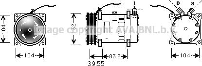 Prasco UVAK045 - Компрессор кондиционера autospares.lv