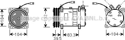 Prasco UVAK042 - Компрессор кондиционера autospares.lv