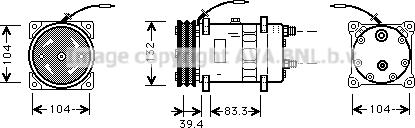 Prasco UVAK047 - Компрессор кондиционера autospares.lv